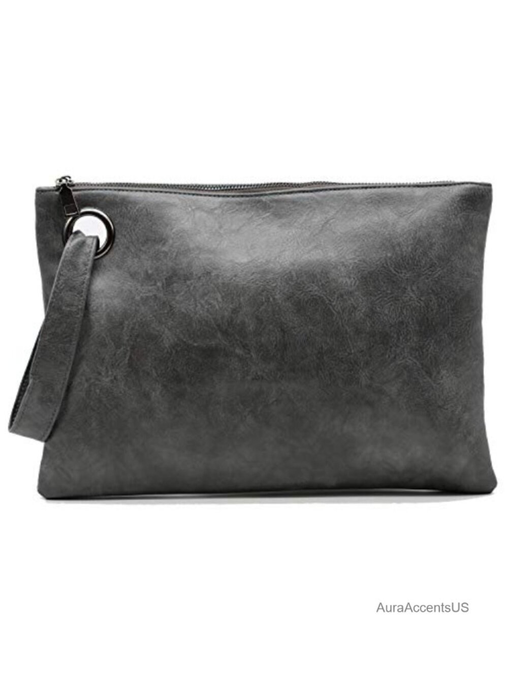 Oversized Envelope Clutch Purse Large PU Leather Evening Bag with Wristlet
